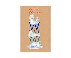 Komar Quadro da Parete ABC Animal W Poster Immagine, Soggiorno, Camera da Letto, Decorazione, Stampa Senza Cornice Disponibile in Tre Misure, Multicolore, P036W-50x70