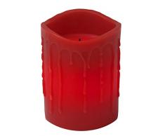 Stella 10Â x 7.5Â cm LED candela di cera, rosso
