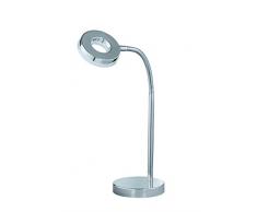 Reality Leuchten Reality R52411106 Rennes Lampada Tavolo, 1xSMD, 4 W LED, Cromo/Bianco, 11.5x40x18 cm