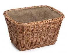 Prestige Wicker-Cestino di Vimini Foderato, Naturale, 54 x 40 x 30 cm