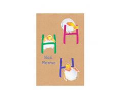 Komar Quadro da Parete ABC Animal H Poster Immagine Soggiorno Camera da Letto Decorazione Stampa Stampa Senza Cornice Disponibile in Tre Misure, Multicolore, P036H-30x40