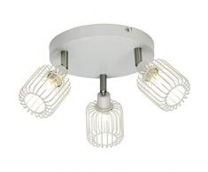 Brilliant Flavian - Faretto da soffitto, in metallo, colore: Bianco