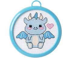 PLAID ENTERPRISES Punto Croce contato, Drago (14 Conteggio), taglia unica