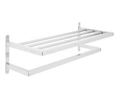 Premier Housewares - Portasciugamani a 2 aste, Montaggio a Parete, Cromato