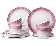 Ritzenhoff & Breker Servizio da caffÃ¨ Sunrise, 12Â Pezzi, Porcellana, Pink, 28Â x 23Â x 29Â cm,Â âÂ unitÃ 