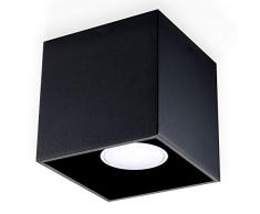 Sollux Lighting Loft 1 SL.0022 - Lampada da soffitto quadrata e minimalista, in alluminio, per la cucina e il soggiorno, colore: Nero LED Gu-10 Lights su Amazon per il prezzo piÃ¹ conveniente