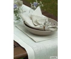 LinenMe 1-Pezzo 40 x 280 cm runner da tavolo in lino, bianco panna