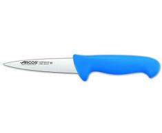 Arcos Serie 2900 - Coltello Scannare Coltello Macellaio Coltello Bistecca - Lama Acciaio Inossidabile Nitrum 130 mm - Manico Polipropilene Colore Blu