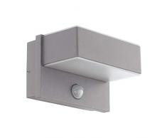 Eglo AZZINANO - Lampada da parete in acciaio zincato, 5,6 W, colore: Argento