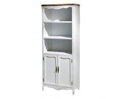 Vacchetti Giuseppe 8018880000 Mobile Country Libreria, 3 Posti e 2 Ante, Legno, Bianco, 75 x 38 x 185 cm