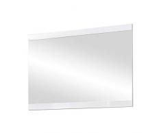 Stella Trading Specchio Appendiabiti, Legno, Bianco, 92 x 67 x 2 cm