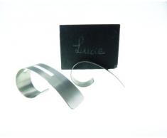 Lebrun 92210420612 Arabesque - Portasciugamani in acciaio INOX e ardesia