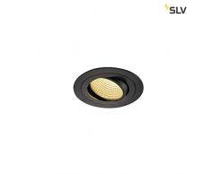 SLV LED soffitto faretto incasso New Tria DL Set, circa, 13 W, Lampadina, 2700 K, 38 Grad, con driver, clip piume, Nero 114220