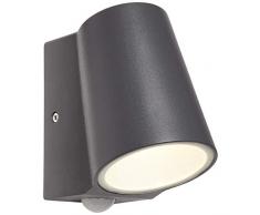 AEG Johna - Lampada da parete per esterni, con sensore di movimento, in alluminio pressofuso, 6,5 W, colore: Antracite