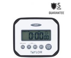 Taylor PRO Timer Digitale da Cucina con Design Resistente agli Urti e allAcqua, plastica