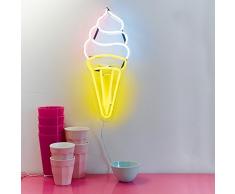 Talking Tables illuminare la Luce al Neon Ice Cream per casa e Decorazione Feste, Adattatore di Alimentazione UK, Multicolore