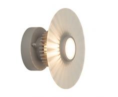 Brilliant Mathis - Lampada LED da parete per esterni, 20 cm, rotonda, resistente allacqua, vetro grigio, 250 Lumen, 1 lampadina LED G9 da 3 W inclusa