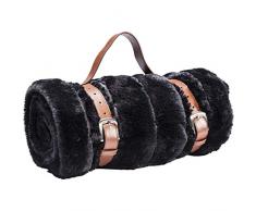 KARE Pelliccia di Plaid, Nero, 2 x 200 x 150 cm, 4 unitÃ 