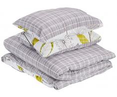 Dreamscene â Luxurious Mayfair â Set di biancheria da letto con motivo damascato, Poliestere, Crema, Singolo