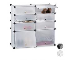 Relaxdays Scarpiera 8 Scomparti, Mobile Porta-Scarpe, Scaffale Componibile, HxLxP: 91 x 94,5 x 36,5 cm