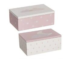 Dcasa - Scatole portaoggetti per Decorazioni Natalizie, Articoli per la casa, Unisex, per Adulti Unica Rosa (Rosa)
