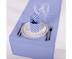 Apart 100740-80260-8017 - Runner da Tavolo, Misura: S, Modello Vichy, Blu