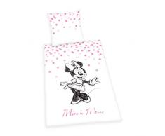 Herding Disney Mickey Mouse Set di Biancheria da Letto, Cotton, Bianco, 135 x 200 cm, 80 x 80 cm