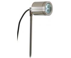 Relco LED 3000K Kiev Faretto da Esterno Orientabile a Luce Calda Integrata, Cromo