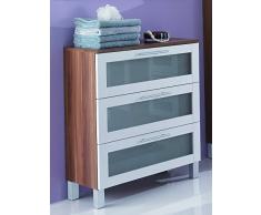 Simply Elan - Cassettiera in truciolato, 31,5 x 67 x 82 cm, Colore: Bianco