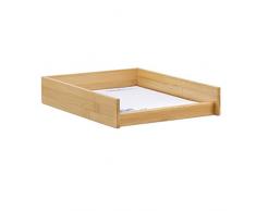 Relaxdays Vaschetta Portadocumenti Ufficio & Studio, A4, Scrivania, Portalettere, bambù, 6x25x33 cm, Legno Naturale