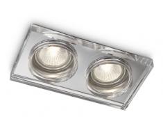 Philips 595621116 - Plafoniera Dermos da incasso a 2 luci da 35 W con attacco GU10 230 V, superficie cromata