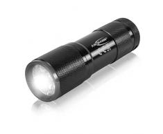 ANSMANN 5016243 Action 9 Led Torcia Tascabile in Alluminio per Borsetta, Vano Portaoggetti Incl. 3Xmicro Aaa
