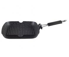 BEPER Origin Bistecchiera Rettangolare, Alluminio, Nero, 36 cm