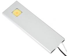 IKM, Set di lampade da incasso a LED, metallo, effetto acciaio INOX, 14,8Â x 4,7Â x 0,7Â cm, 4Â unitÃ