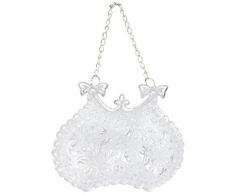 Eurofirany Decorazione per Albero di Natale, Acrilico, Bianco, 10 x 2 x 8 cm, 6 unitÃ 