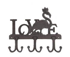 Clayre & Eef 6Y3205 - Appendiabiti Flamingo, ca. 31 x 4 x 27 cm