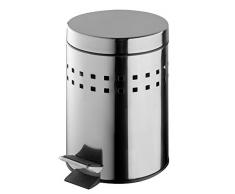 ESH EQUIPEMENT Pattumiera da Bagno in Acciaio Inox, Design