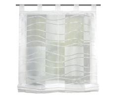 Home fashion Tenda a pacchetto in voile, Tessuto, bianco, 130 x 100 cm