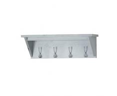 BANAK IMPORTA Nordic - Attaccapanni da Parete, in Legno, 70 x 20 x 20 cm, Colore: Grigio Perla