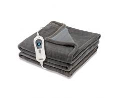 Daga Flexy Heat Softy Fleece Coperta Elettrica, 120W Grigio (150 x 100 cm), 150cm X 100cm