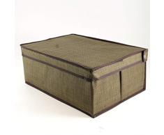 Domopak Living Scatola Media PORTABITI in Fibra con Coperchio. DOMOPACK Living 9956, Beige