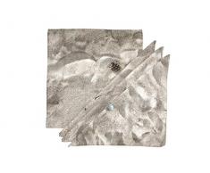 FOONKA tovaglioli di Cotone Sabbia 36 x 36 cm, Set da 4 Pezzi, 100% Cotone, Sabbia, Beige