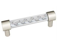 Decostyle - Pomello per Armadio, in Ottone, con Cristalli Swarovski, Disponibile in Diverse Misure