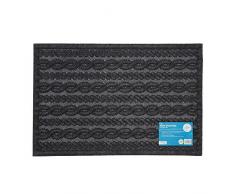 JVL Eco-Friendly Knit Design Raschietto zerbino, Intrecciato, 40Â x 60Â cm, 100% Fibra di Poliestere Pet, 15% Gomma Riciclata, Antracite, 40Â x 60Â x 1Â cm