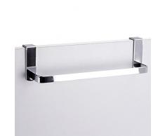 MSV MS564 Asciugamano-Gancio Appendiabiti per Porta, in Acciaio Cromato, 25 cm