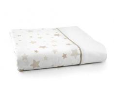 MI CASA Mi - Lenzuolo per Lettino con Stelle, 110 x 140 cm, Colore: Beige