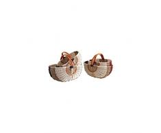 Aubry Gaspard Set 2Â Ceste Rattan Colori assorti
