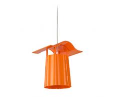 Homemania ASZ.0833 Lampada a Sospensione Tree Lantern Arancione in Polistirene Cristallo, 22 x 19 x 70 cm