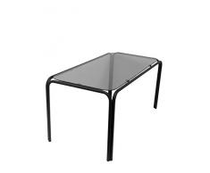 Piqueras Y Crespo (PIQU7) Tavolo Vega Telaio Nero Vetro fumÃ© tavoli di Ricezione, Taglia Unica