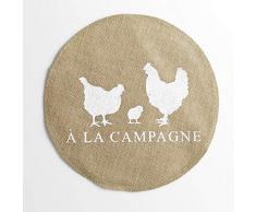 Il giardino delle cicale campagnera Set di tavolo, Vimini, senza, 38Â x 38Â cm